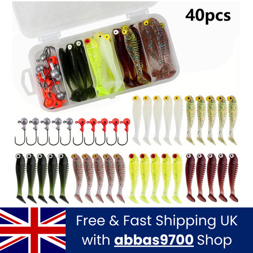 40pcs soft fishing lure kit - soft,