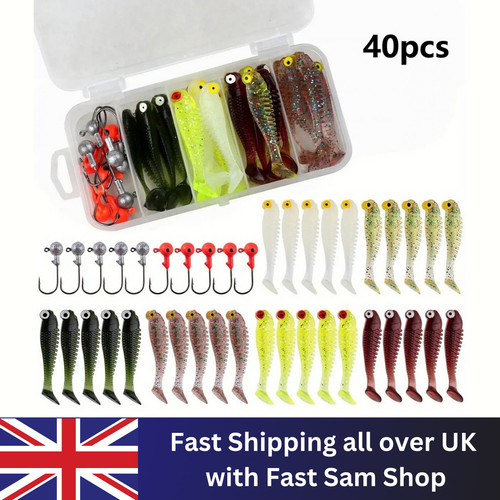 40pcs soft fishing - 40pcs,