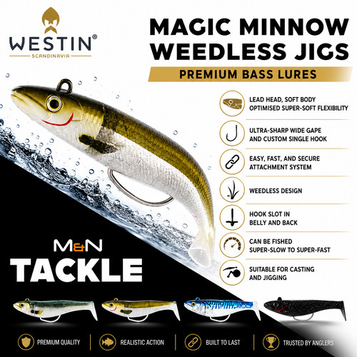 Westin magic minnow weedless - westin,