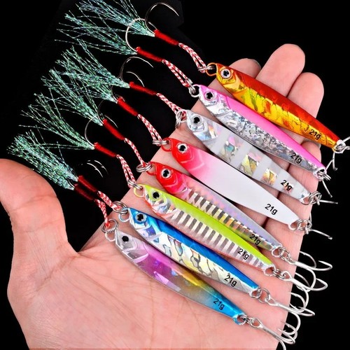 8pcs metal jig fishing - metal,