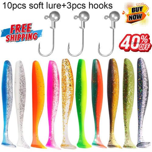 10pcs soft tail fishing - soft, t