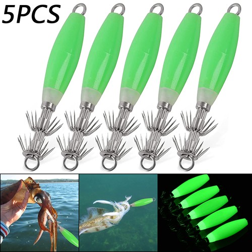 5pcs luminous squid - 5pcs, jig
