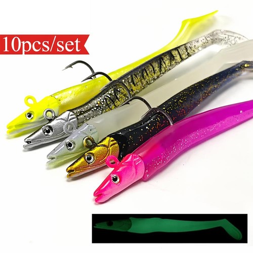 10pcs soft fishing lures - fishing, jig